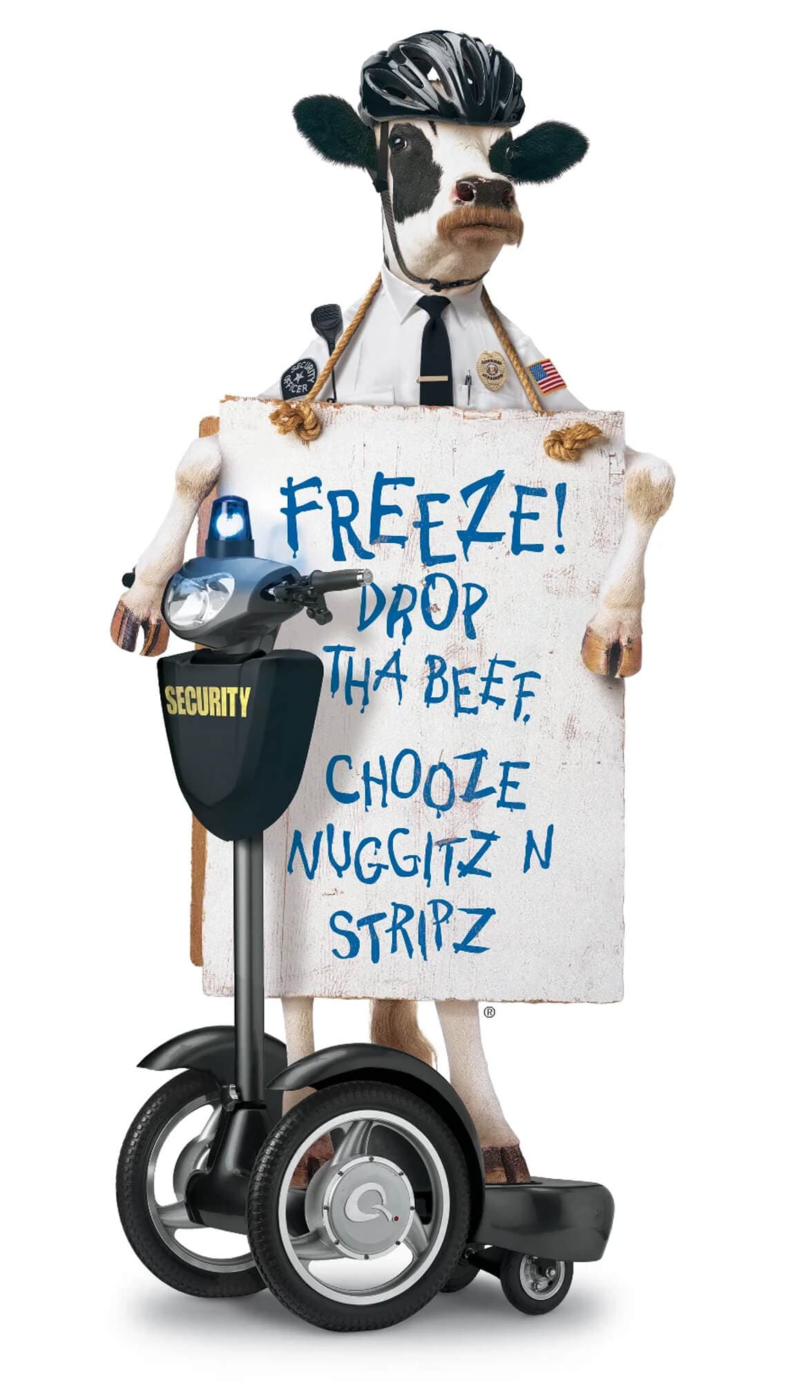 Freeze! Drop tha beef. Chooze Nuggitz N Stripz
