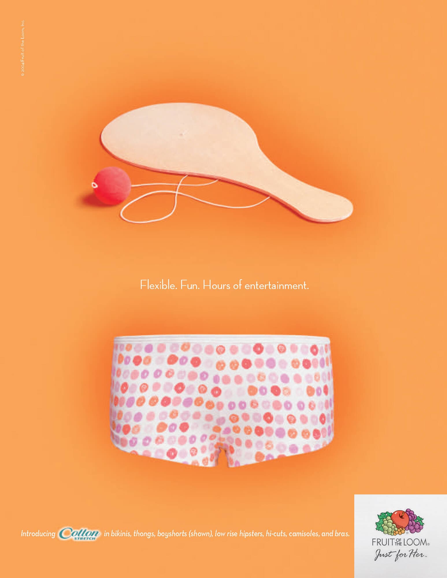 Fruit of the Loom Print Paddle Ball