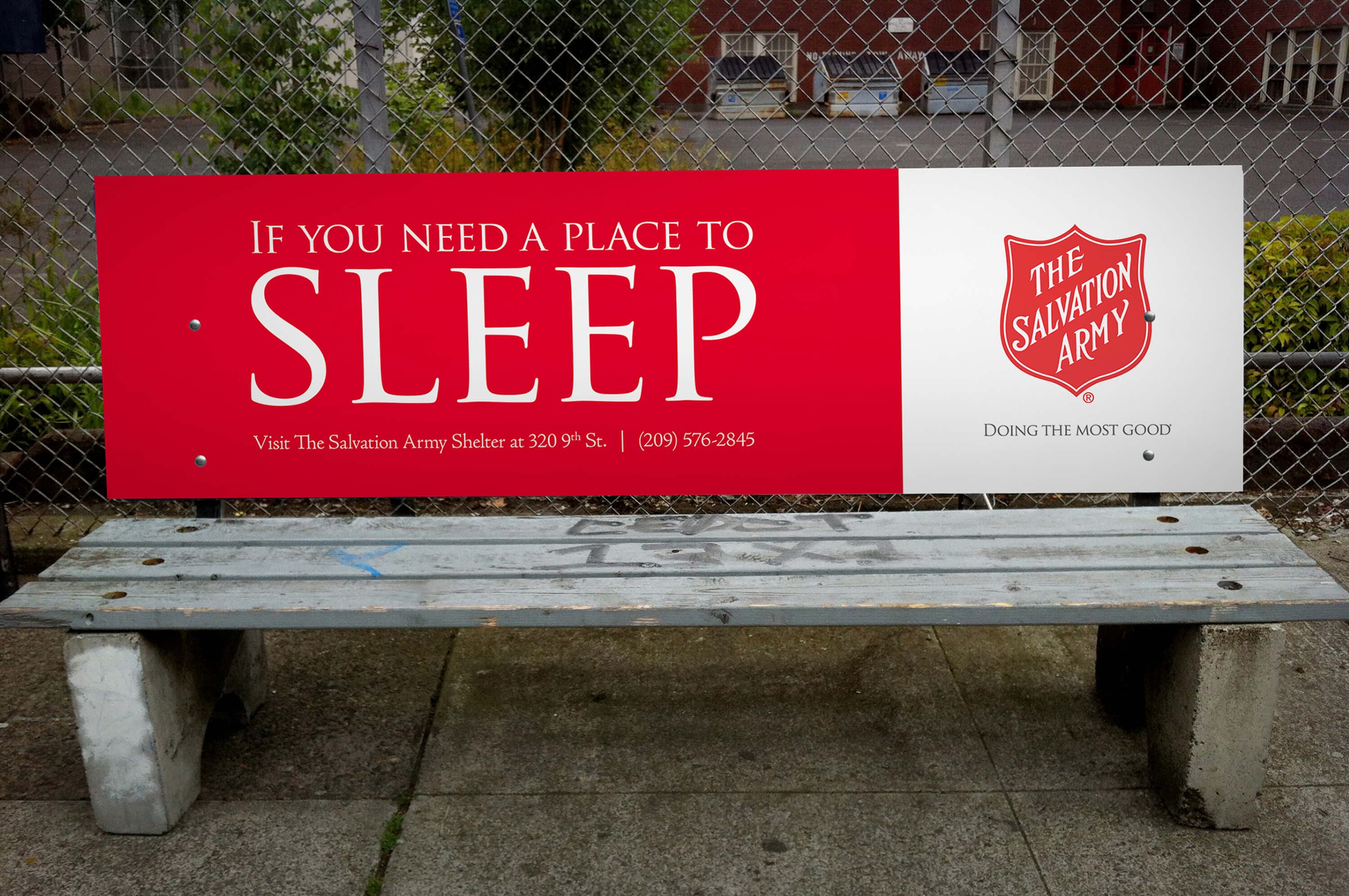 Salvation Army OOH Bench