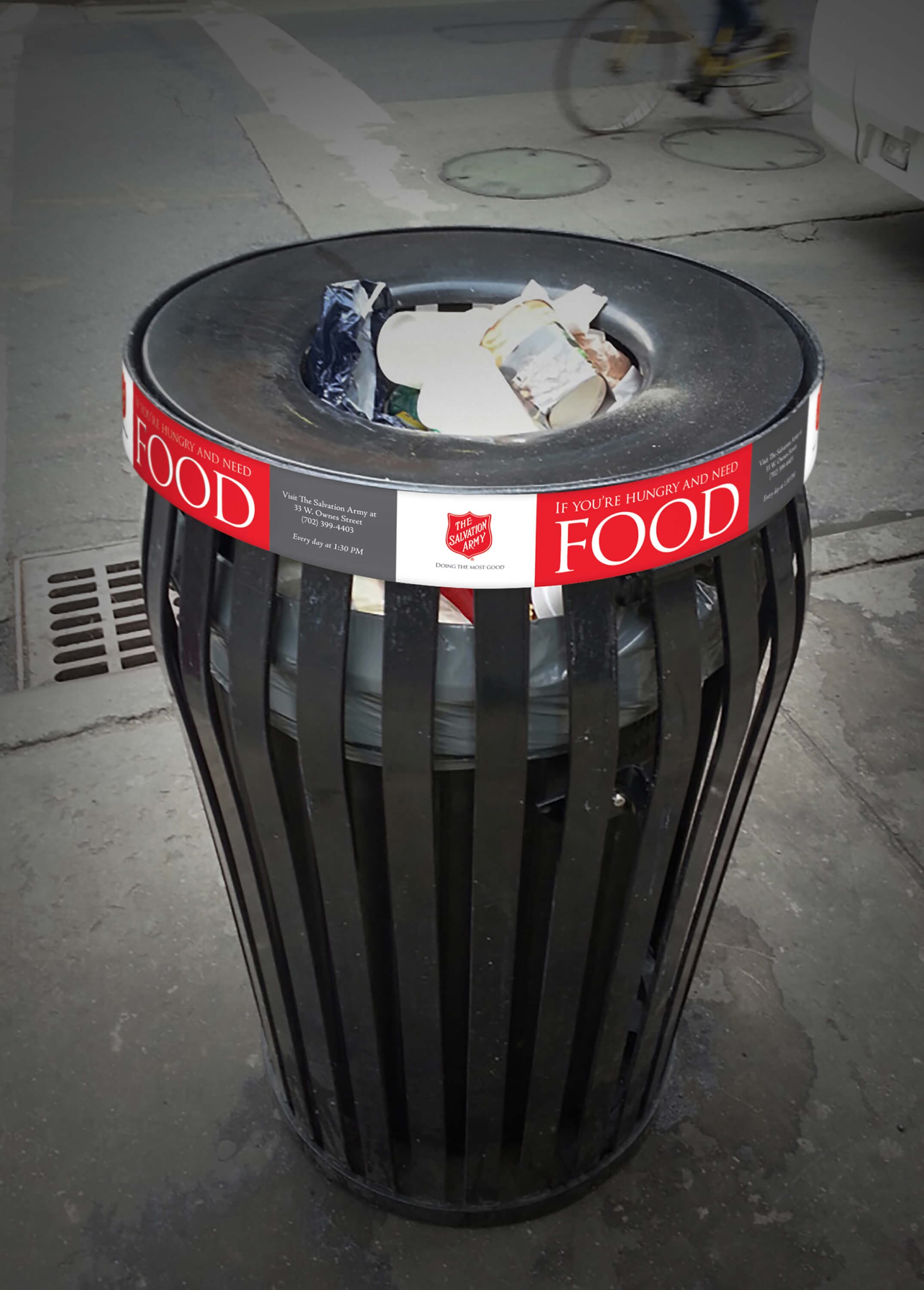 Salvation Army OOH Garbage Can