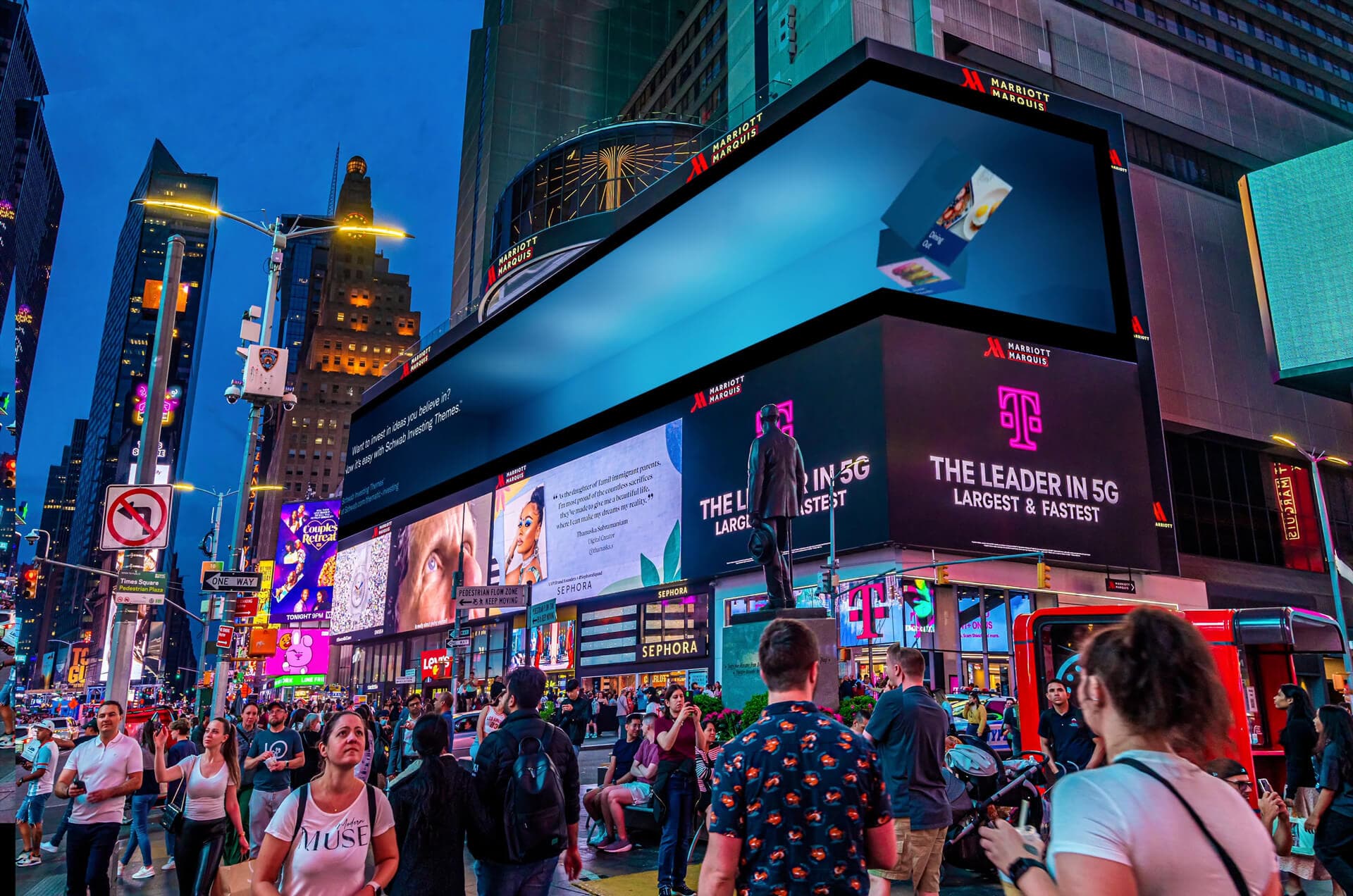 Schwab Video NY Times Square