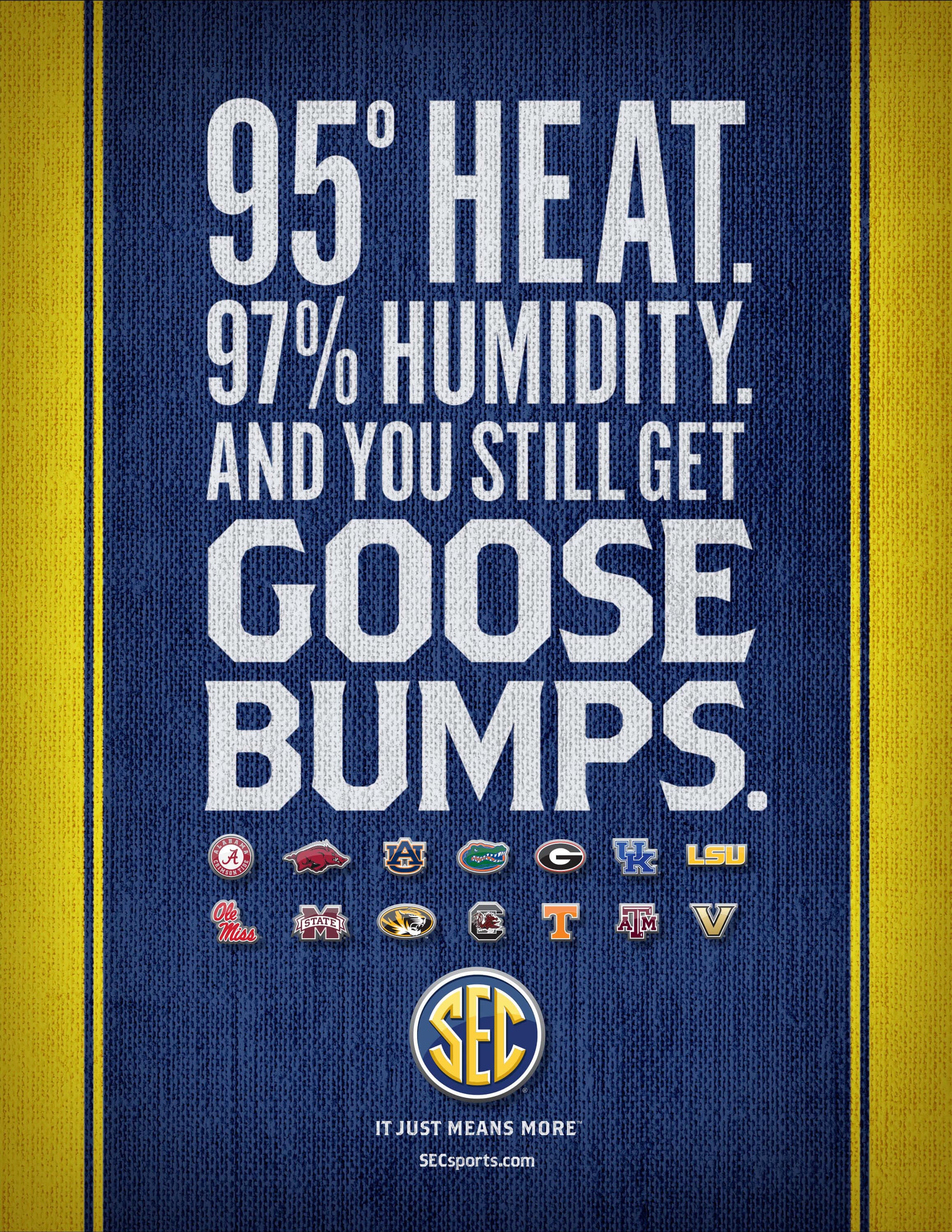 95 degrees heat. 97 degrees humidity. And you still get goose bumps.
