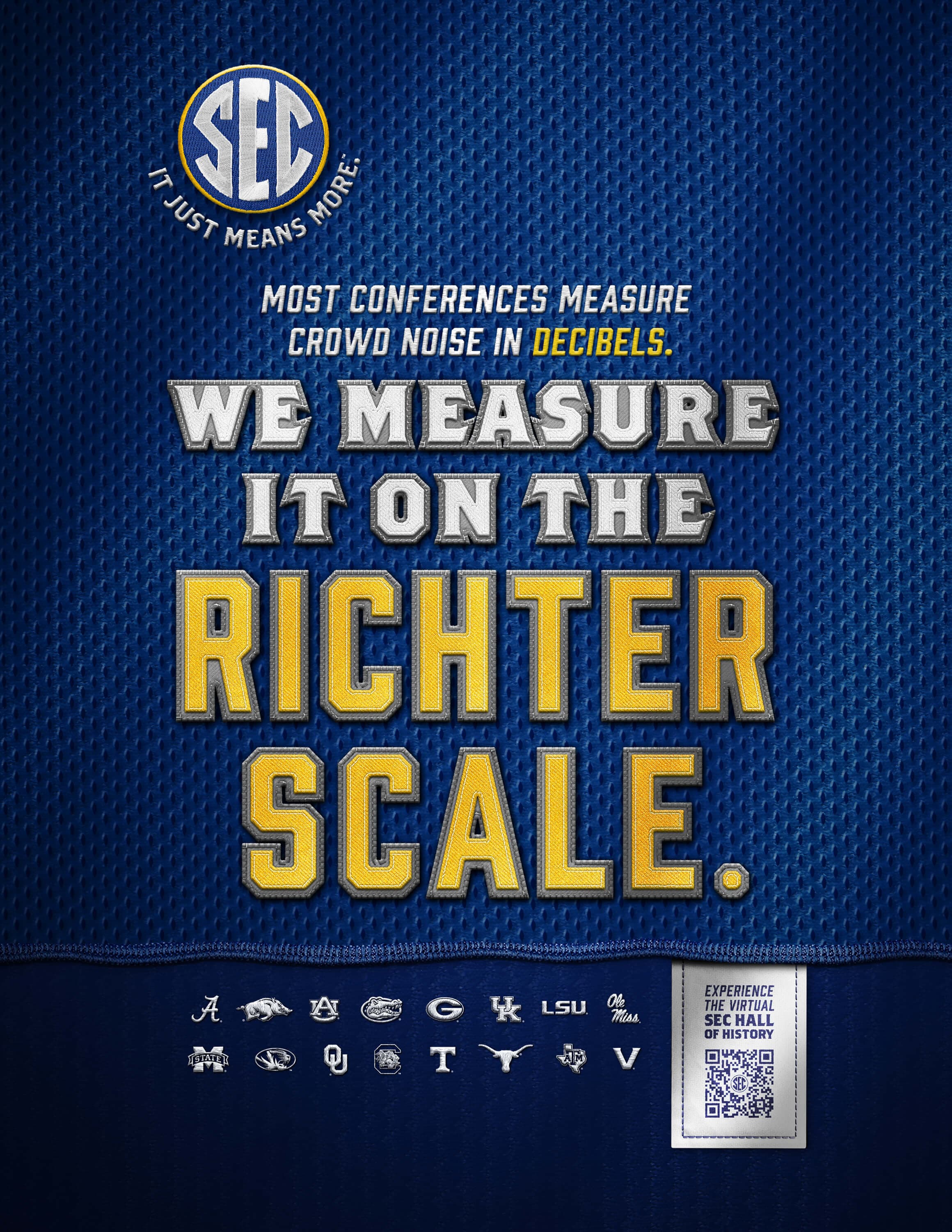 We measure it on the richter scale.